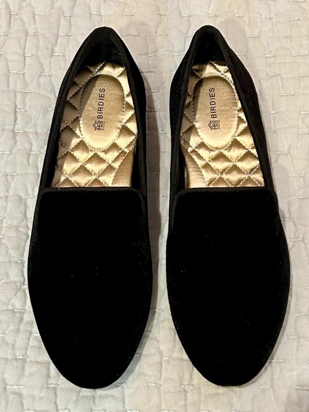 Birdies - The Starling - Black Velvet Flat - Size 7.5 with Box - Picture 6 of 15